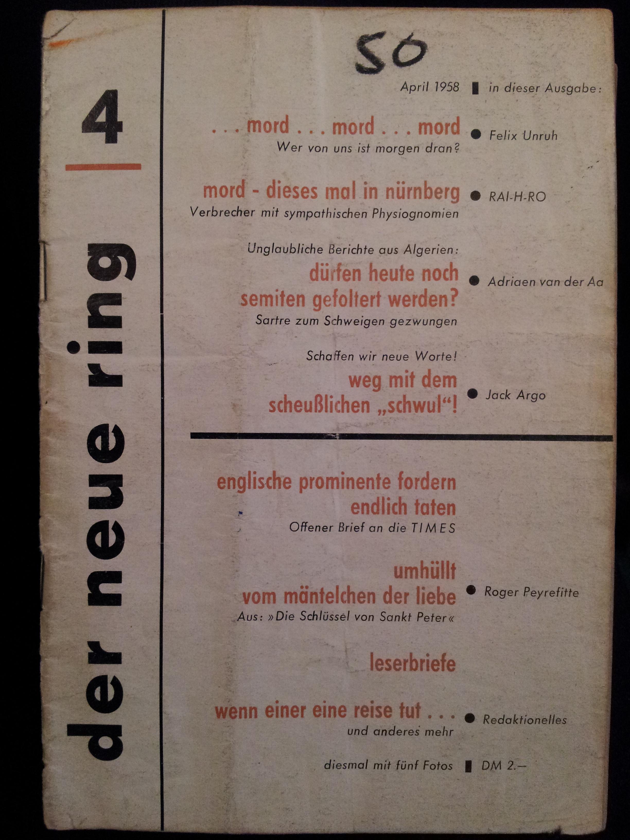 Photo of front page