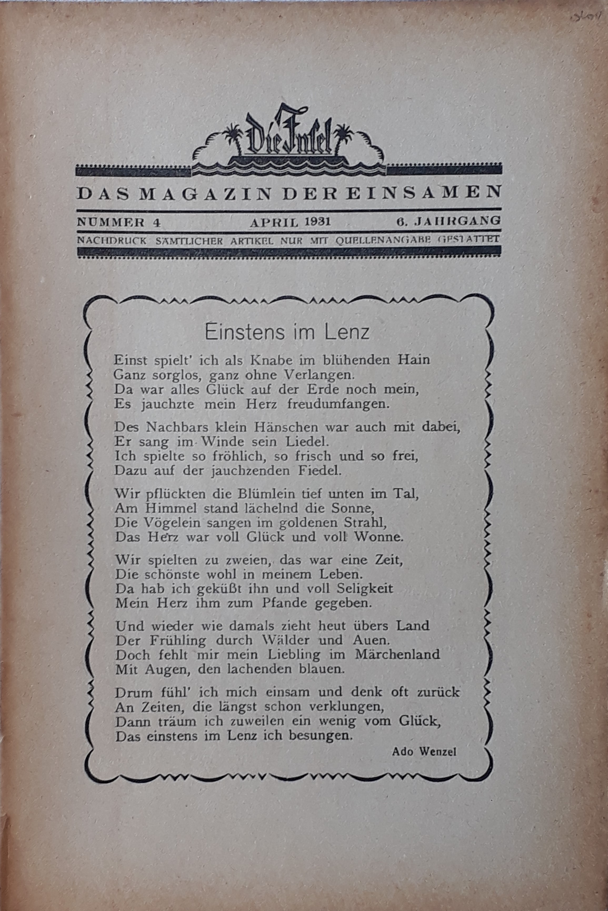 Photo of front page